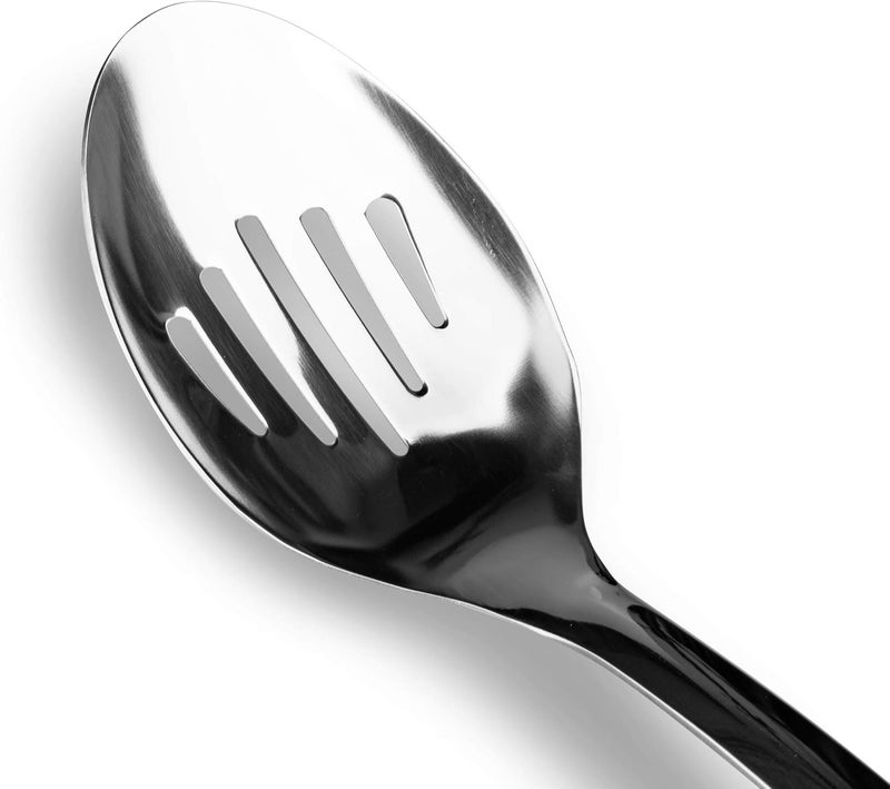 JXWING Brushed Stainless Steel Non-Slip Ergonomic Handle Spoon - Image 4